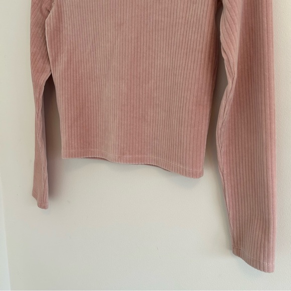 Sunday Best Pink Velour Button Down Top Size Small - Picture 7 of 11
